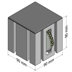 For 90x90L Aluminum Profile